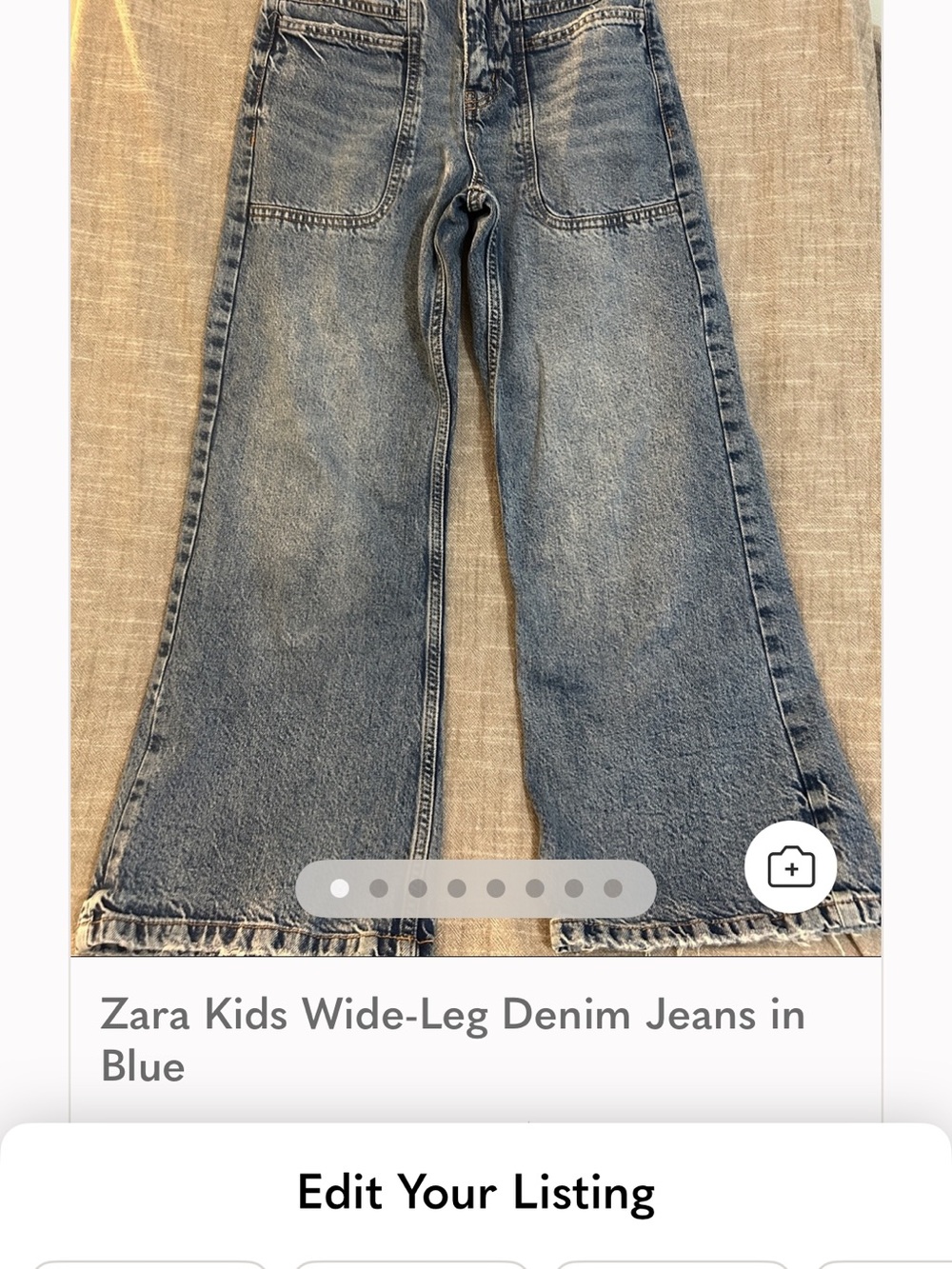Zara Girls Kids Wide-Leg Denim Jeans in Blue - back to school - size 11/12 - Picture 8 of 8